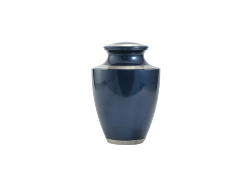 Moonlight Blue Brass Urn