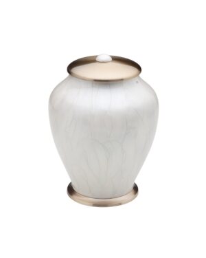 Tall Simplicity Pearl Brass & Alloy Urn
